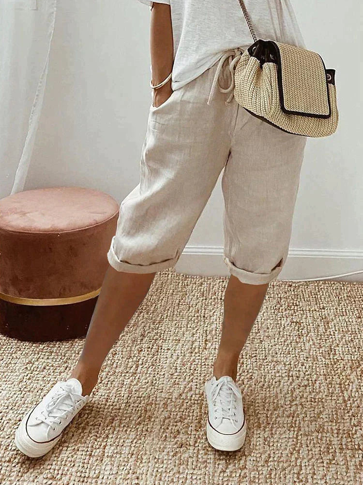 Audrey | Pantalones de Algodón-Lino