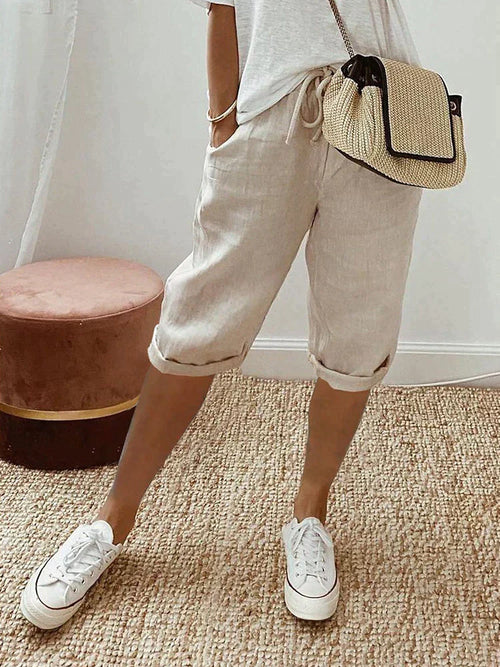 Audrey | Pantalones de Algodón-Lino
