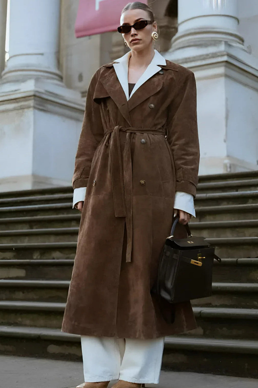 HARLOW | Abrigo largo de ante