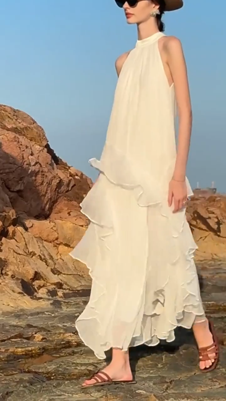 Vestido Chic Capas de Ola Narina