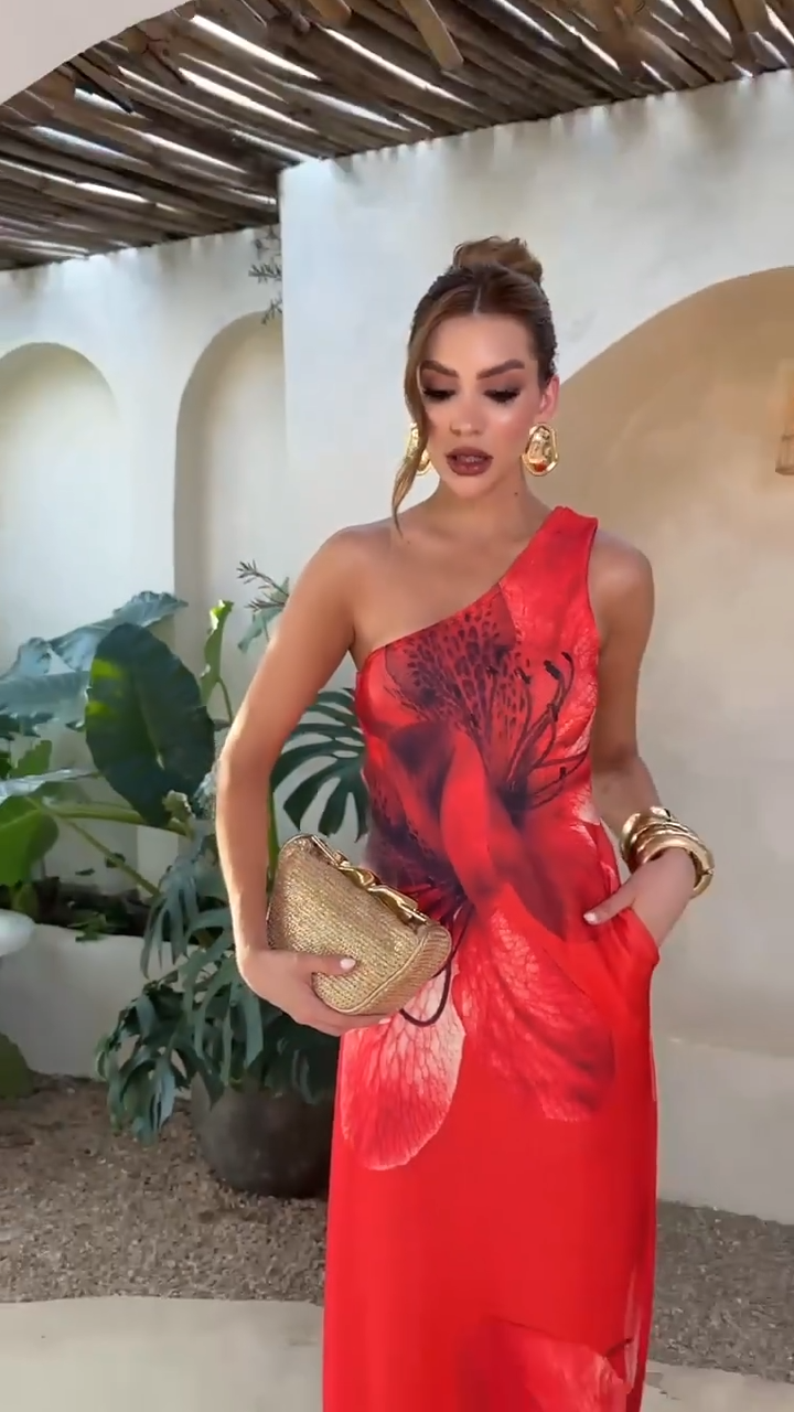 Vestido Glam Lirio Rojo