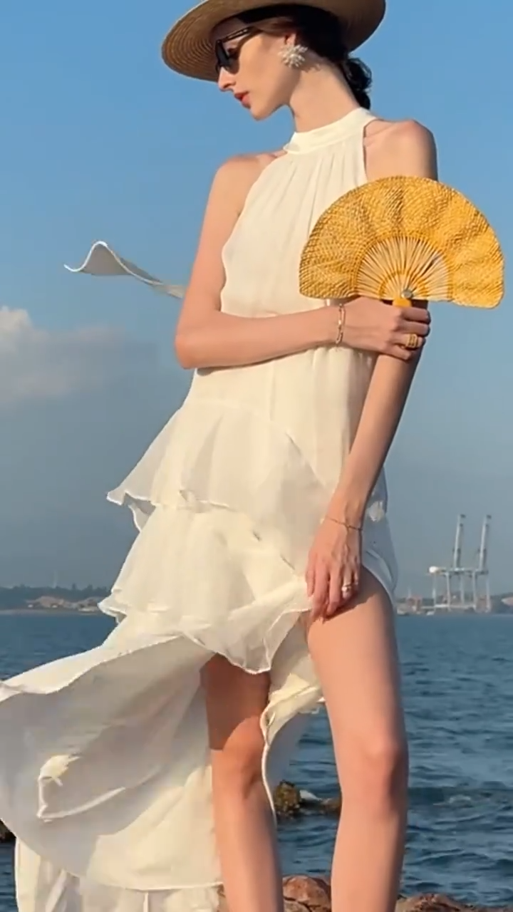Vestido Chic Capas de Ola Narina