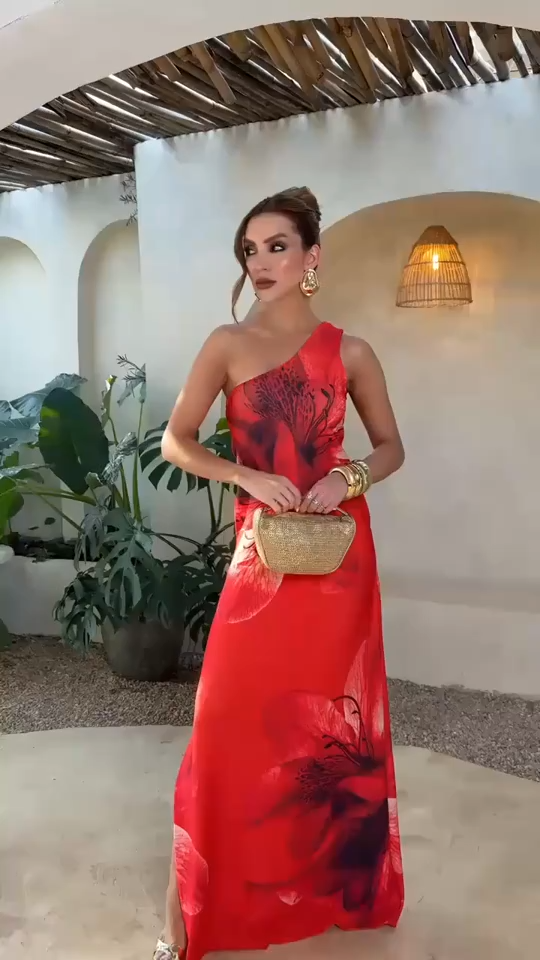 Vestido Glam Lirio Rojo