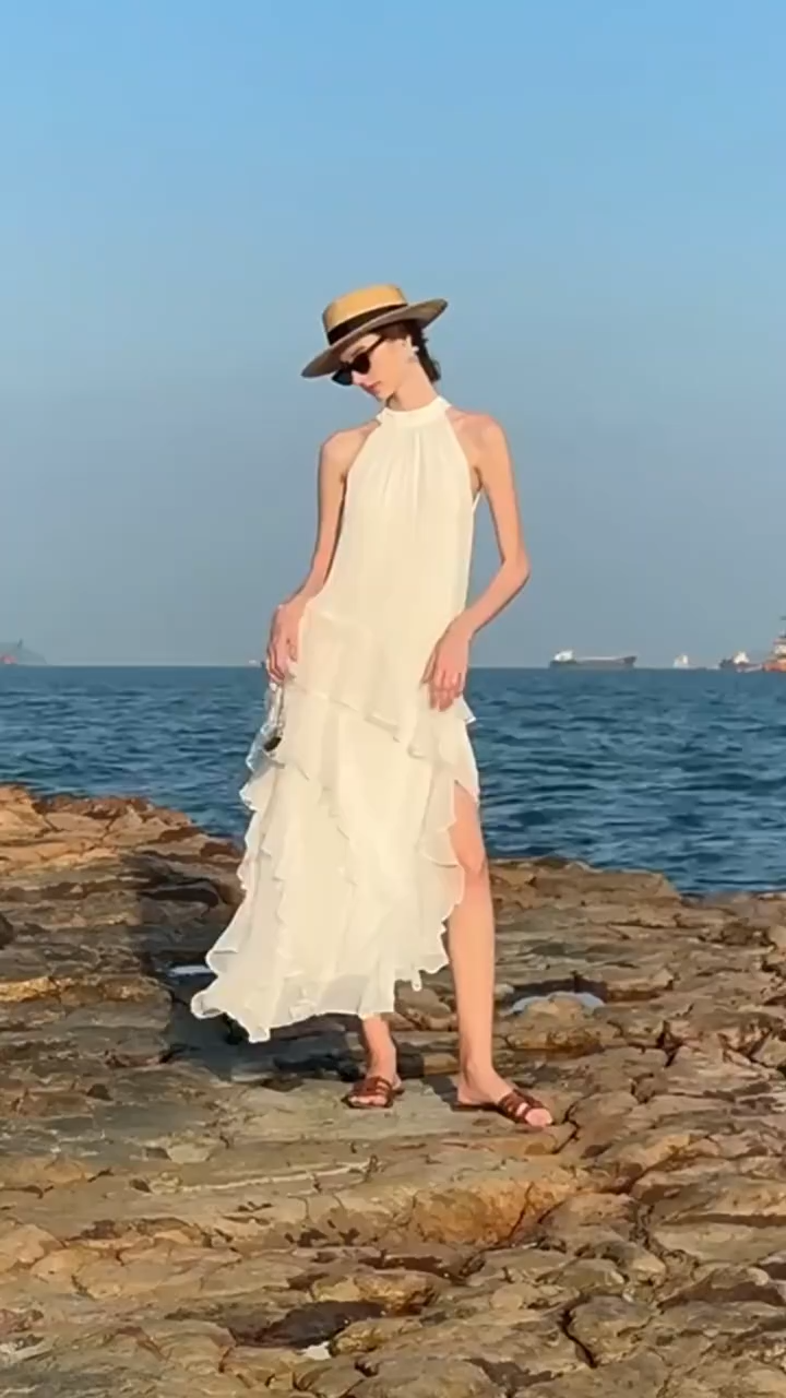 Vestido Chic Capas de Ola Narina